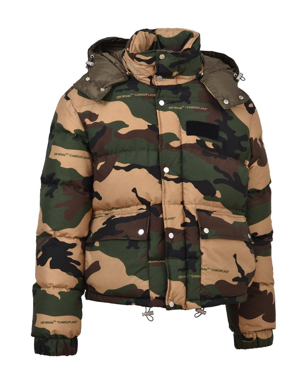 Off-White c/o Virgil Camouflage Puffer Jacket for Men | Lyst
