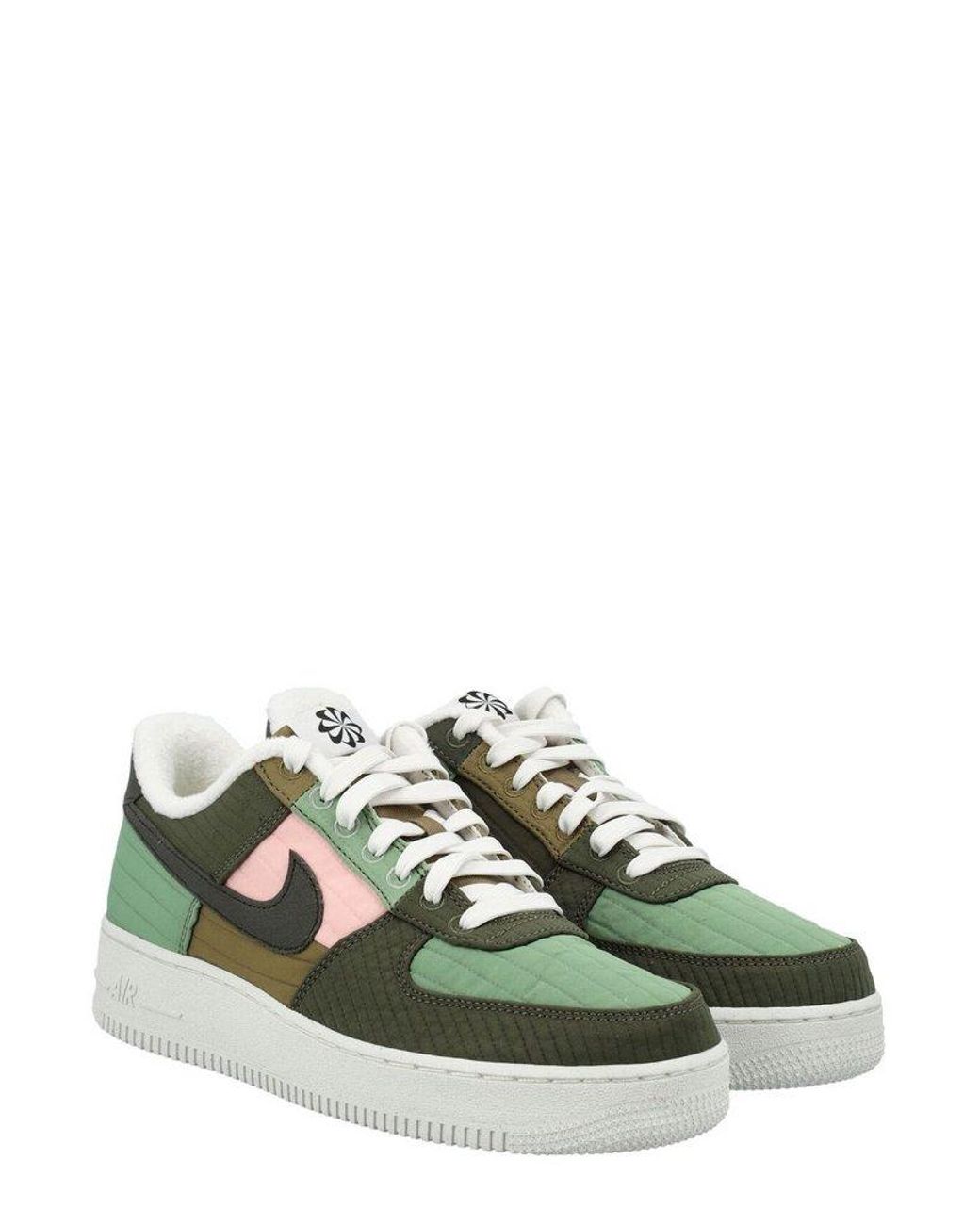 Nike Rubber Air Force 1 Colour-block Sneakers in Green | Lyst UK
