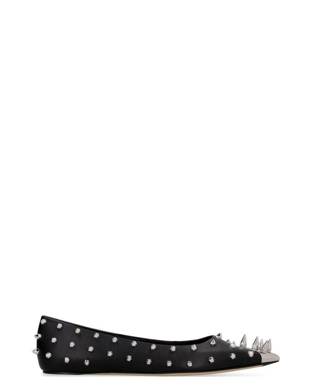 Alexander McQueen Studded Ballerina Flats in Black Lyst
