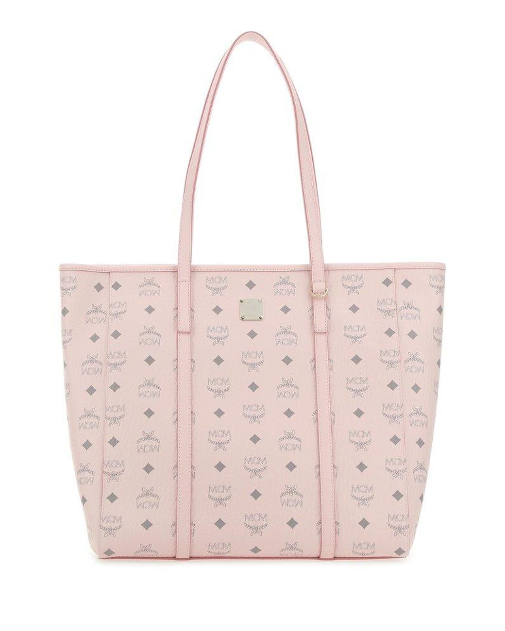 MCM Toni Visetos Shopper Tote Bag in Pink | Lyst