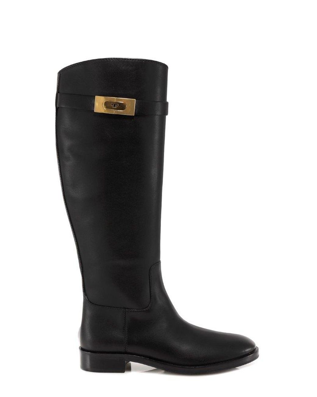 Tory Burch T-hardware Riding Boots in Black | Lyst