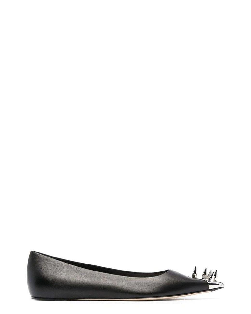 Alexander McQueen Spike Stud Ballerina Flats in Black Lyst