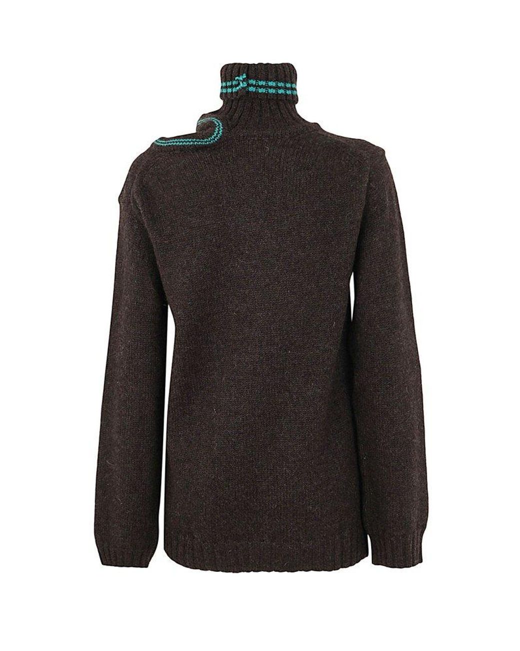 トップス Y/PROJECT double neck over size sweater Y/project Double Neck Oversized Knit Sweater - Dark Grey