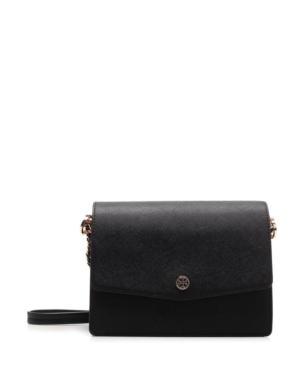 Tory Burch Leather Robinson Convertible Shoulder Bag in Black - Lyst