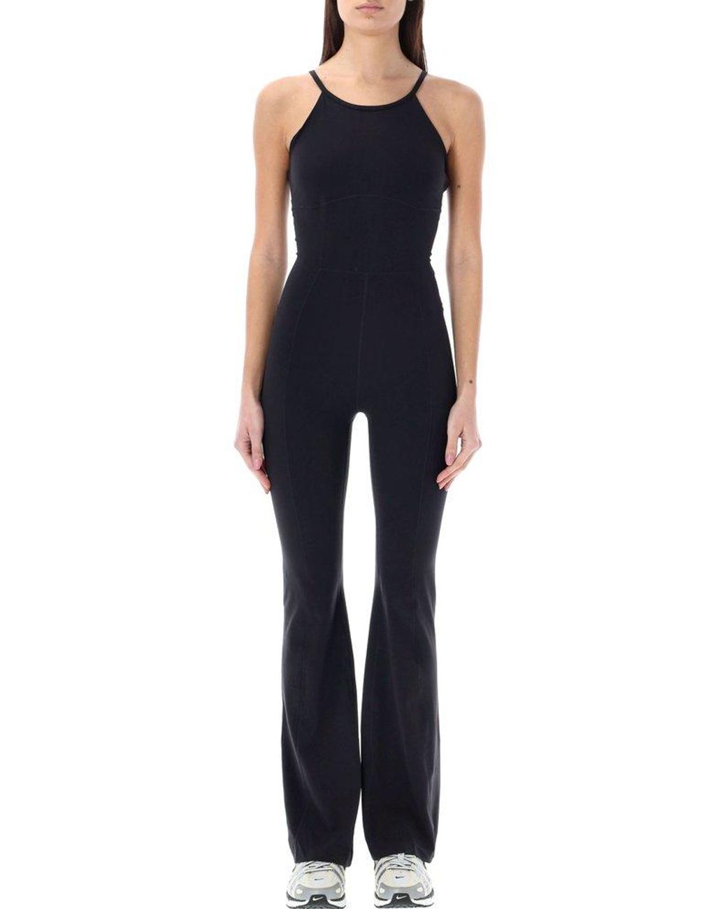 Nike Dri fit Flared Jumpsuit in Blue Lyst Canada