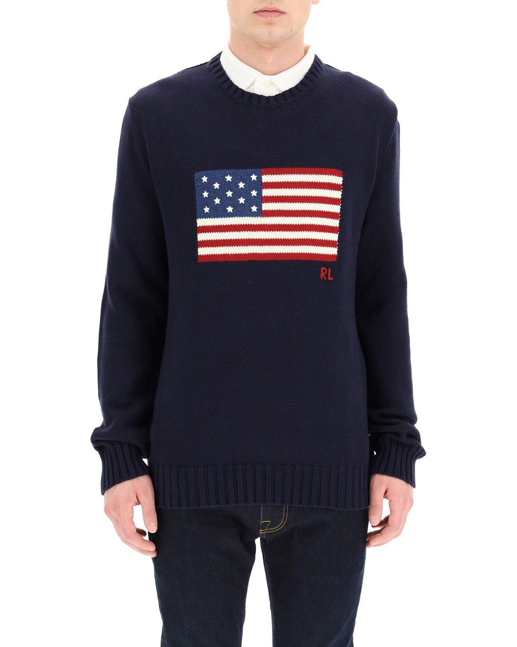 Ralph lauren navy flag jumper Clearance