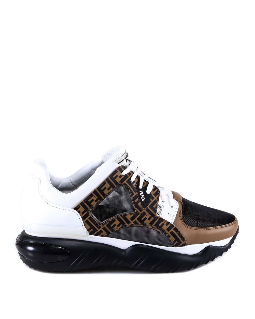 Fendi Chunky Monogram Runner Sneakers in Brown for Men Lyst