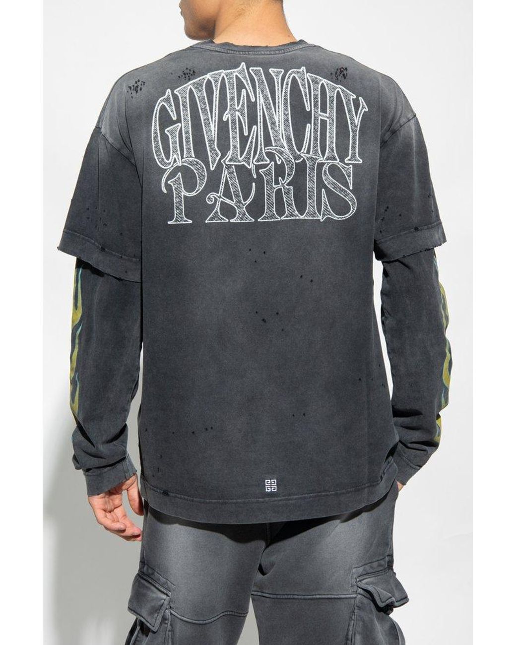 Tシャツ・カットソー Givenchy Ribbed Crewneck Black T-Shirt With Logo Print Givenchy Ribbed Crewneck Black T-Shirt With Logo Print | THE