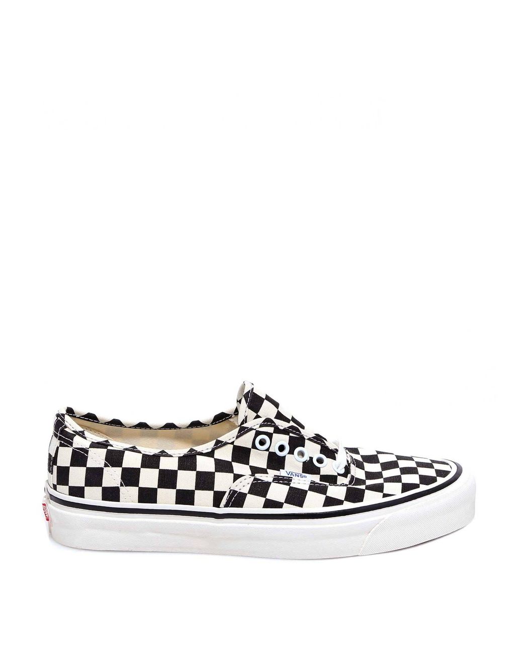 black and white low top vans checkered