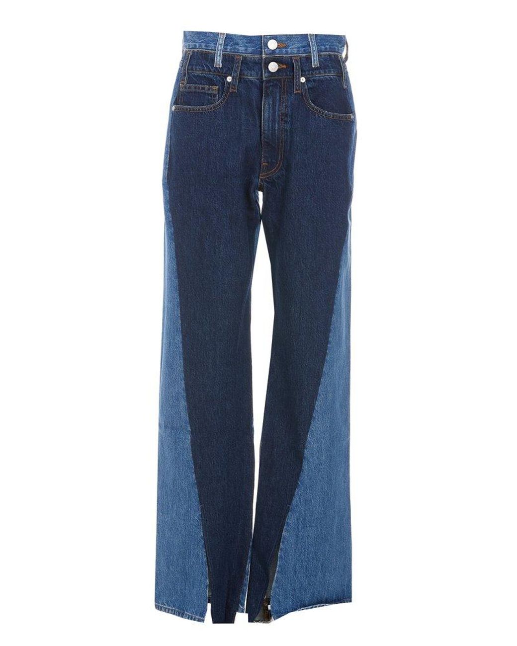FRAME High Waist Rigid Denim Jeans in Blue | Lyst