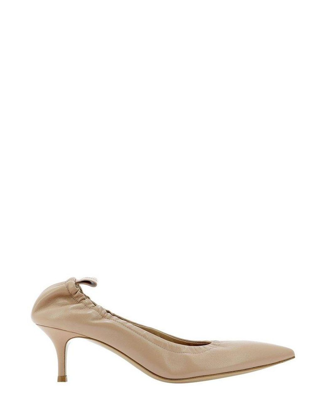 Gianvito Rossi Alina Pointed Toe Pumps in Natural Lyst UK