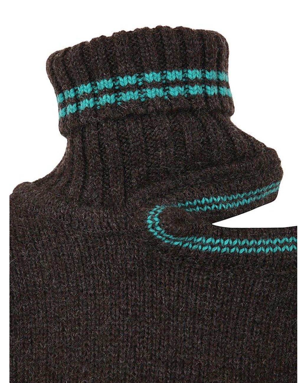 Y. Project Classic Double Neck Oversized Sweater in Black