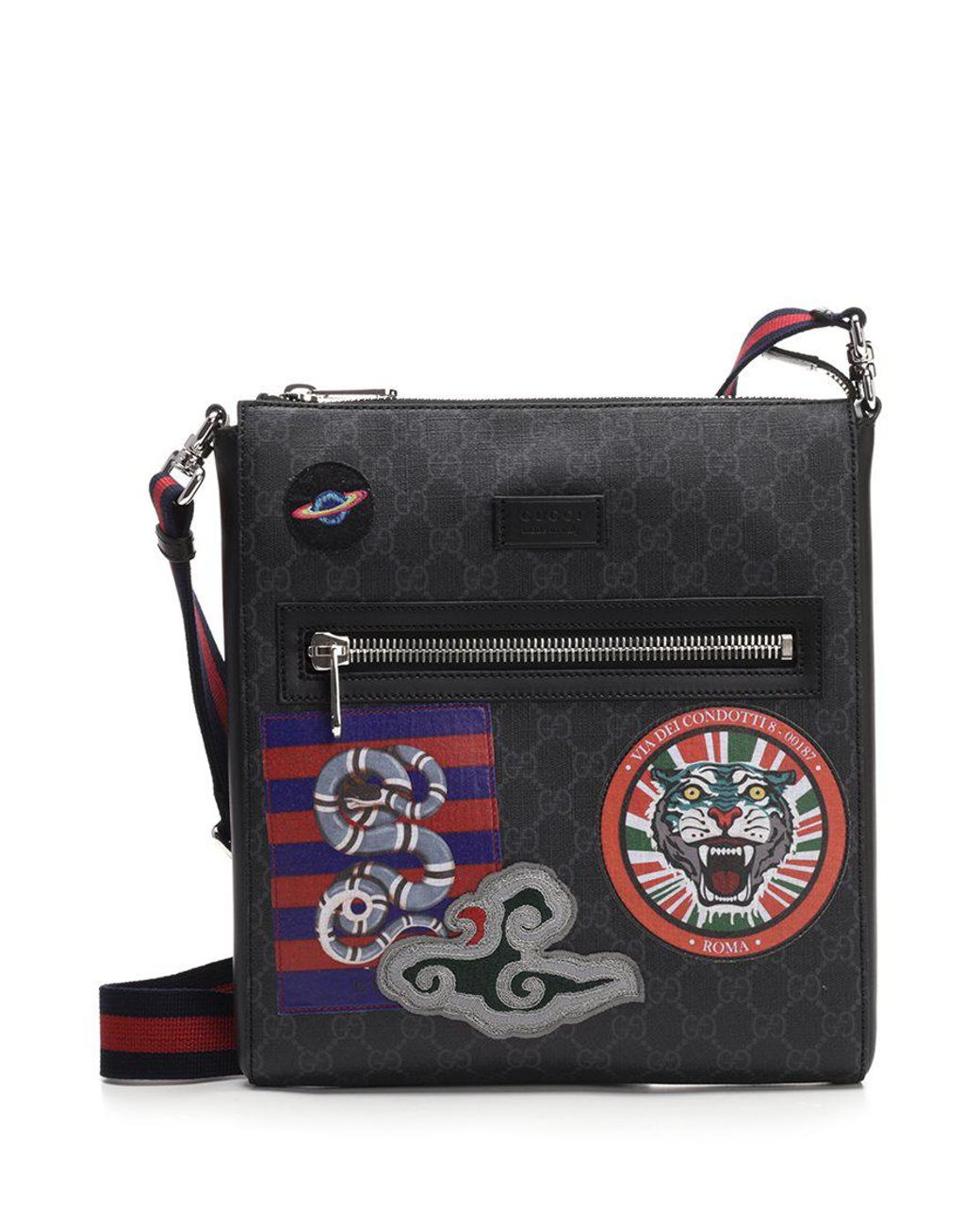 Gucci Night Courrier GG Supreme Messenger in Black for Men | Lyst