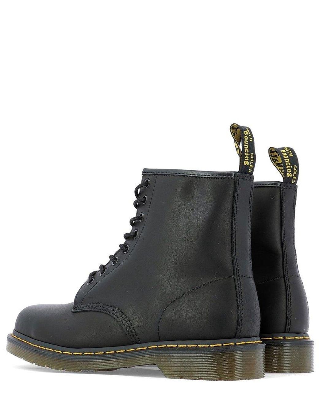 Dr. Martens Leather Greasy Combat Boots in Black for Men | Lyst Australia