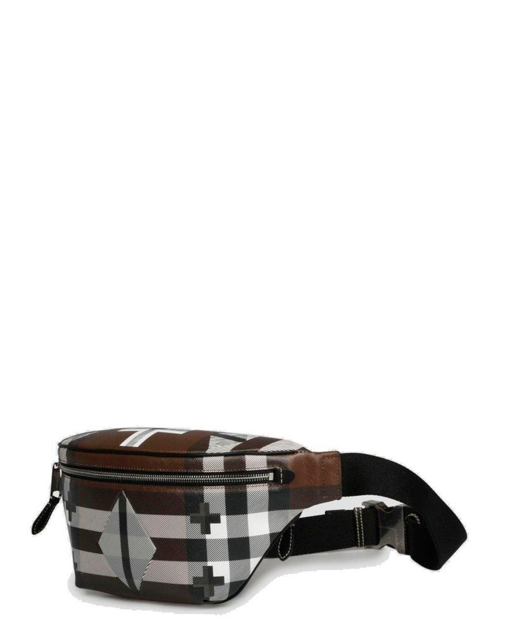 Burberry Geometric Check Bum Bag for Men | Lyst