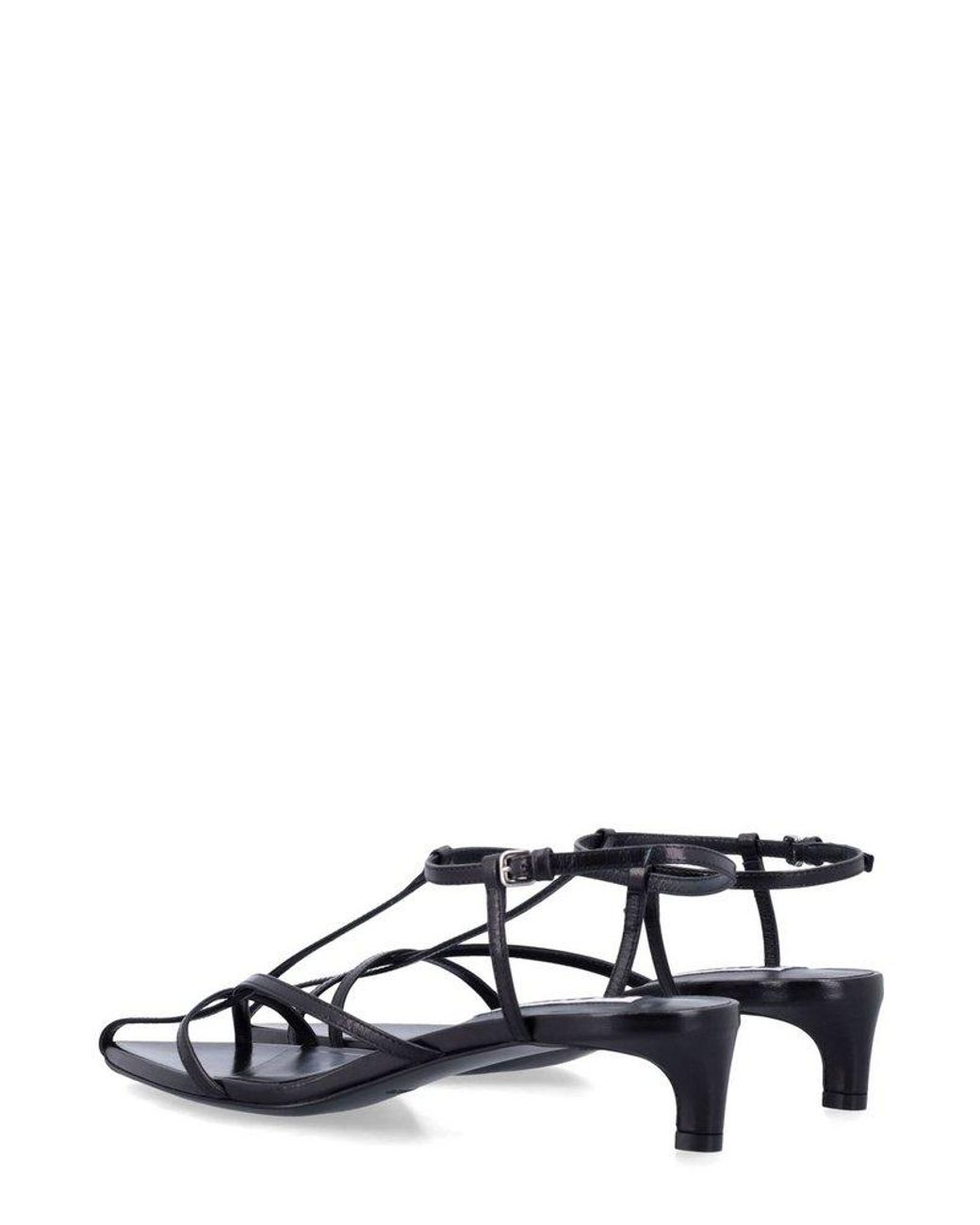 【送料&関税込】Jil Sander New Tripon Leather Sandals For Me Jil Sander New Tripon Sandals | Black | FARFETCH
