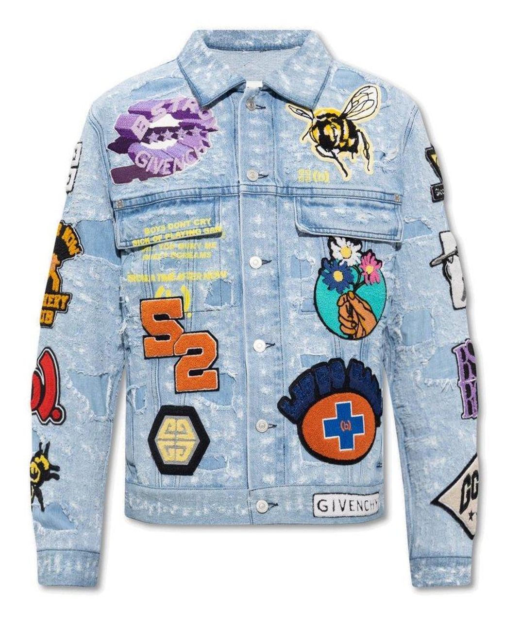 Givenchy X Bstroy Destroyed Denim Jacket in Blue for Men | Lyst Givenchy X Bstroy Destroyed Denim Jacket in Blue for Men | Lyst