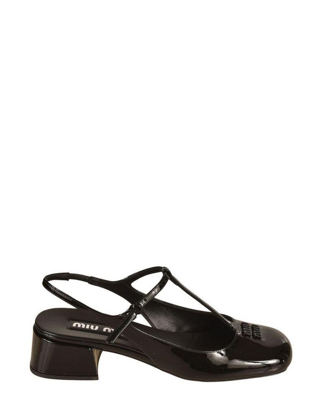 【MIU MIU】ロゴクロッグミュール MIU MIU ミュウミュウ ロゴ入り クロッグサンダル (MiuMiu