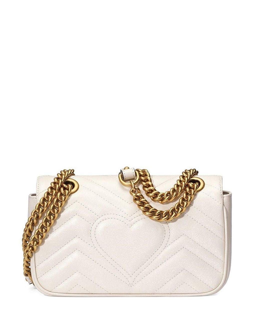 white gg marmont matelassé mini bag