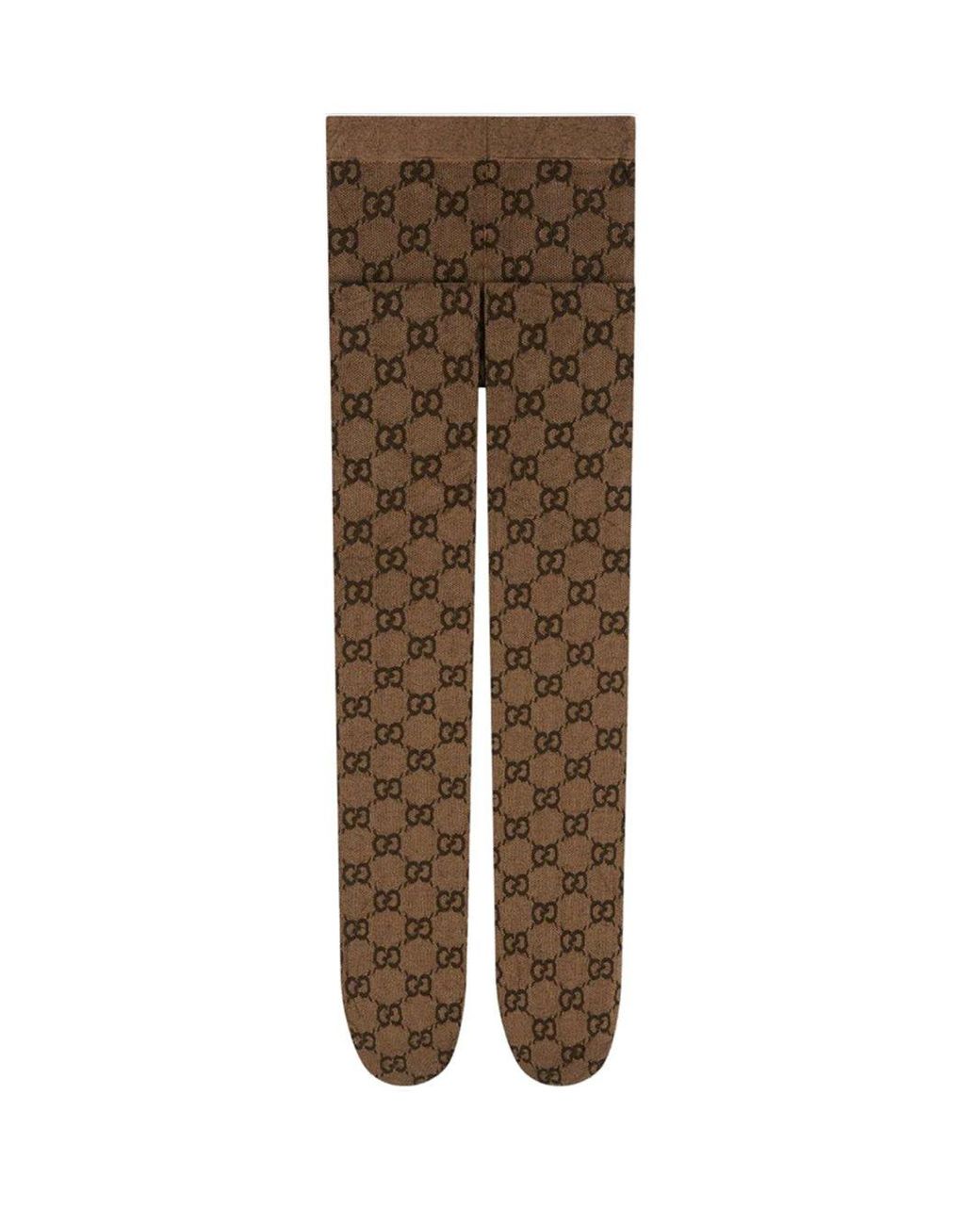 Gucci GG Pattern Tights in Brown Lyst Canada