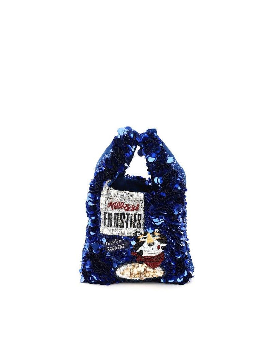 Anya Hindmarch Sequin Embellished Mini Frosties Tote Bag in Blue Lyst