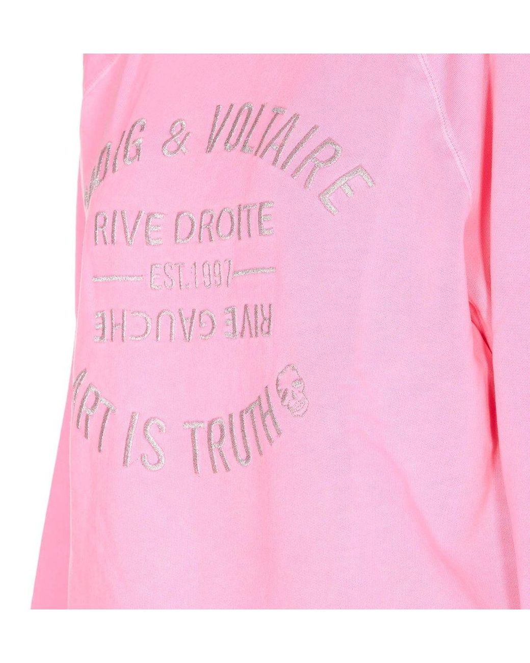 Zadig & Voltaire Upper Blason Sweatshirt in Pink | Lyst