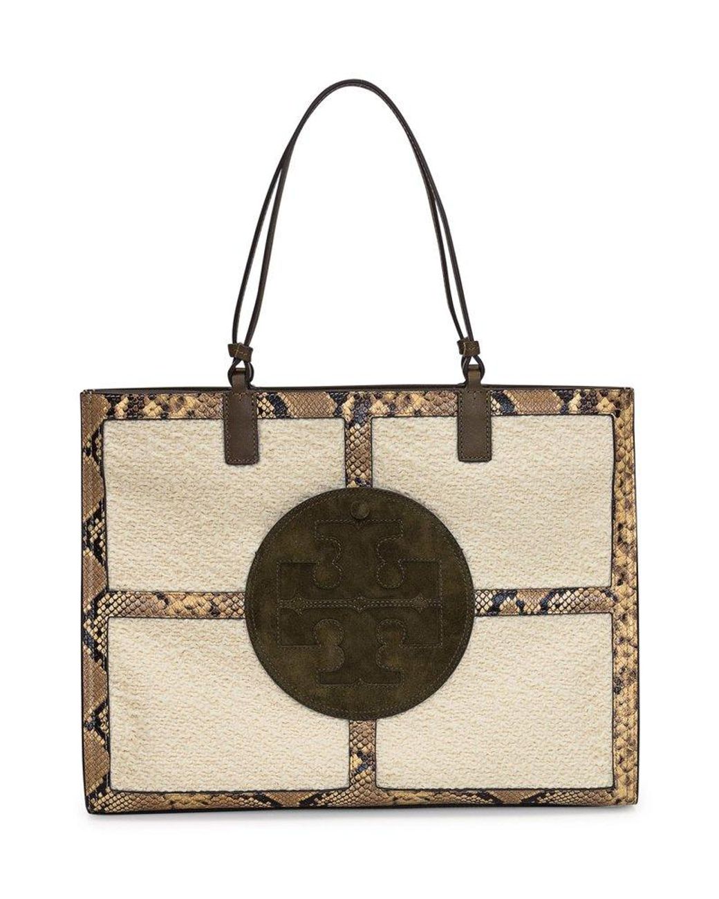 Tory Burch Ella Quadrant Tote Bag in Natural Lyst