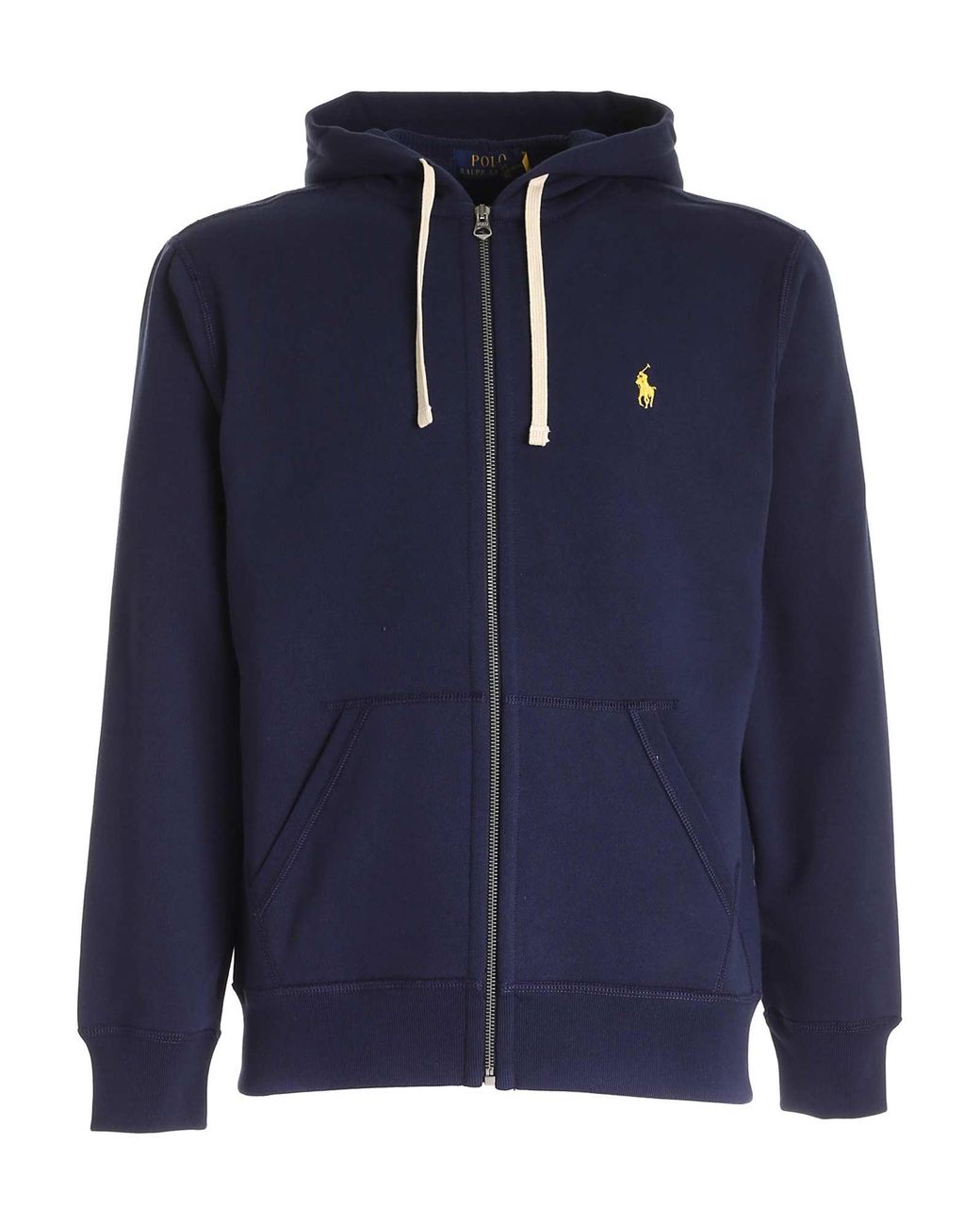 Polo Ralph Lauren Cotton Logo Embroidered Hooded Jacket in Navy (Blue ...