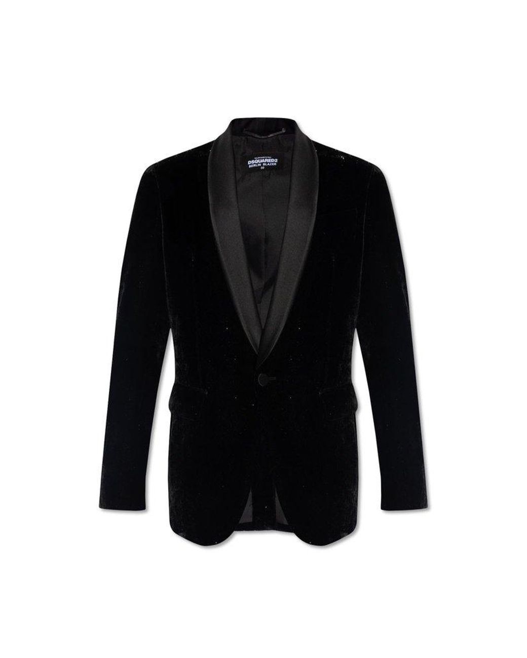 Dsquared2 velvet single-breasted blazer - Black