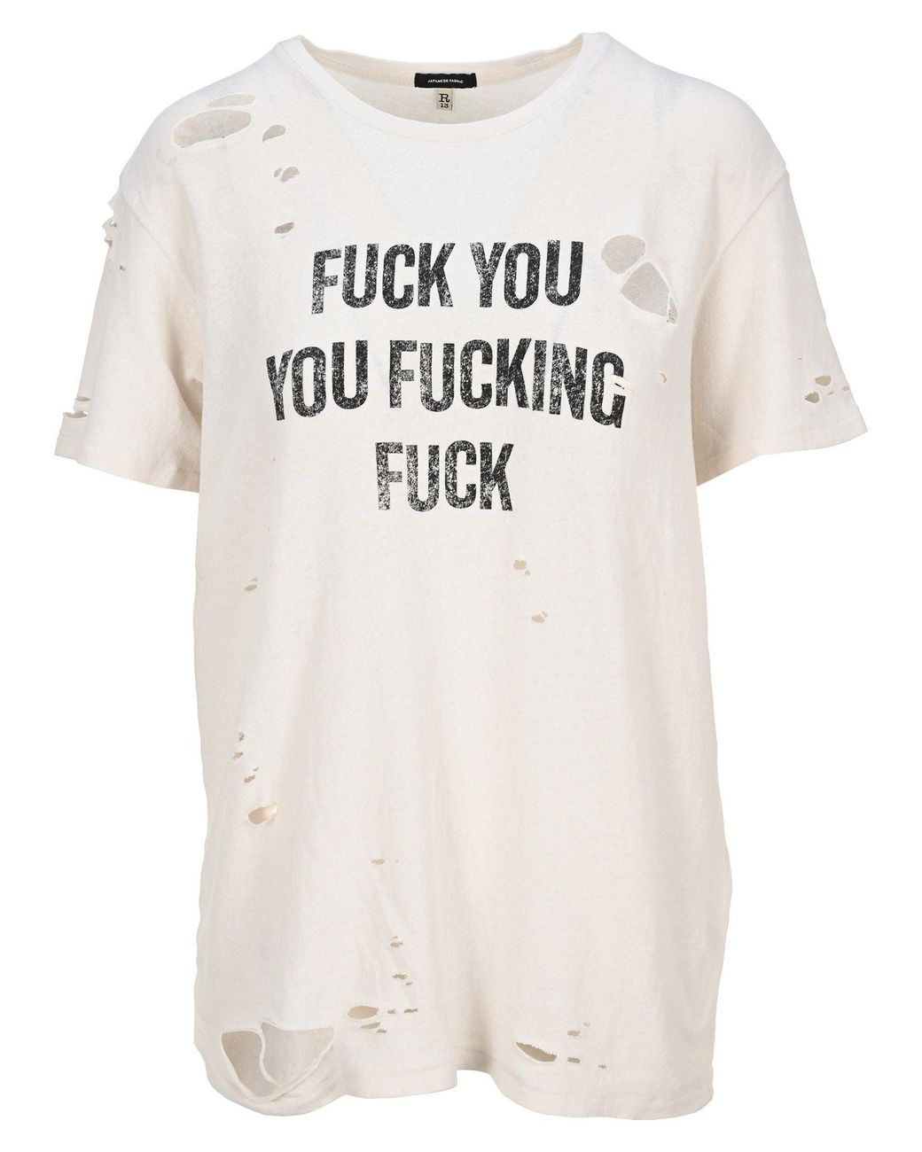 R13 F.u Ripped Boy Tshirt in White Lyst