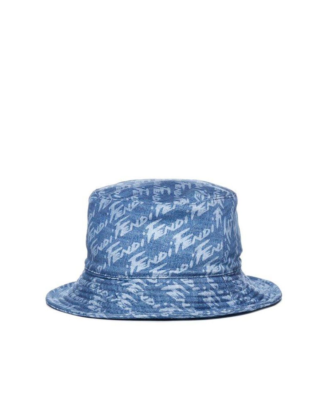 Fendi Kids Light Blue Hat