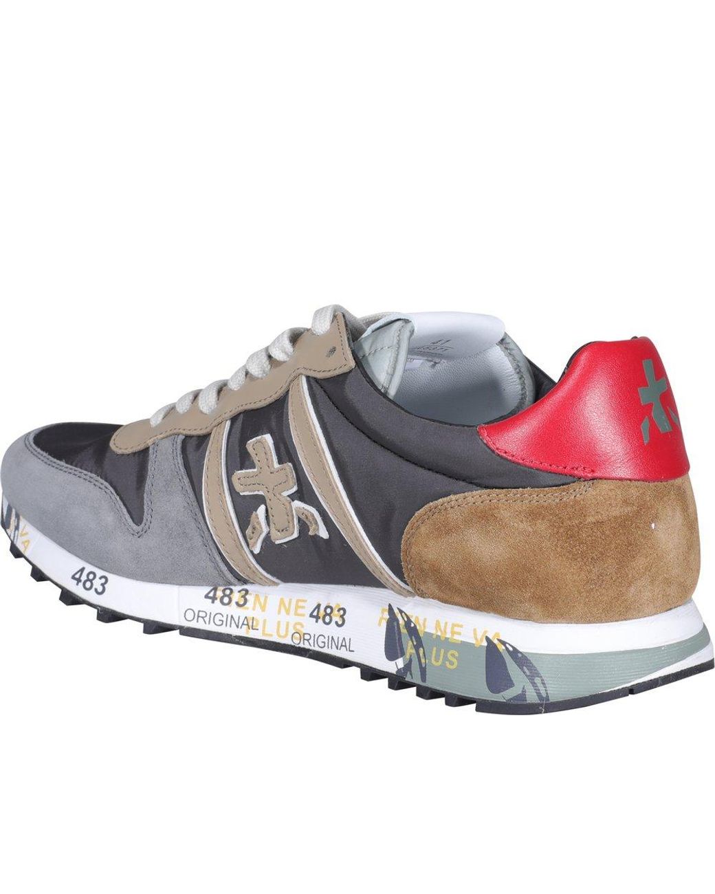 Premiata Eric Lace-up Sneakers in Gray for Men | Lyst
