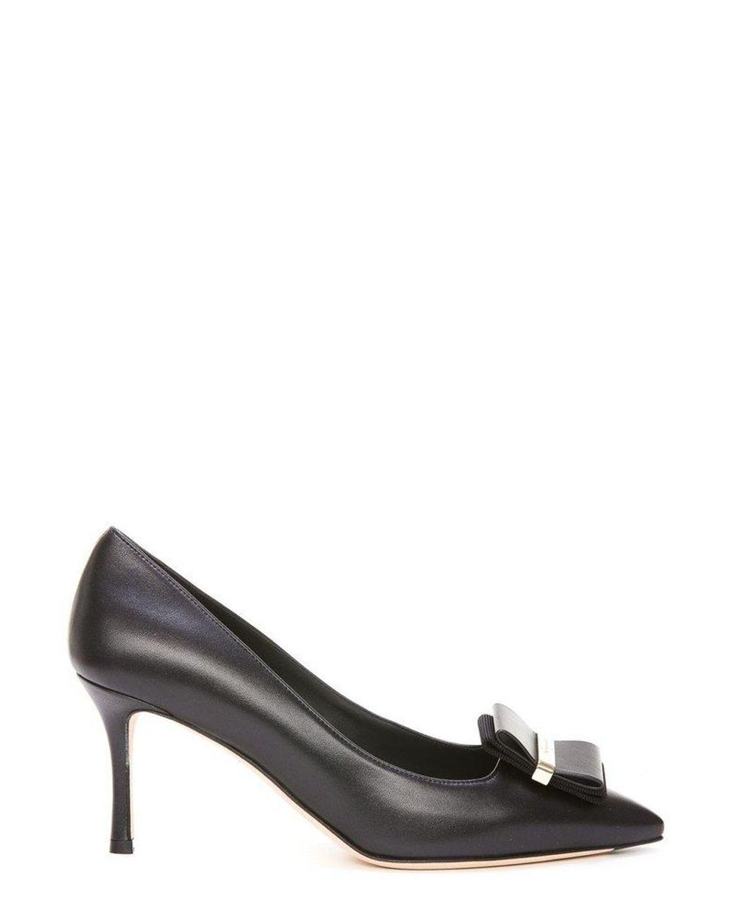 ferragamo double bow pump