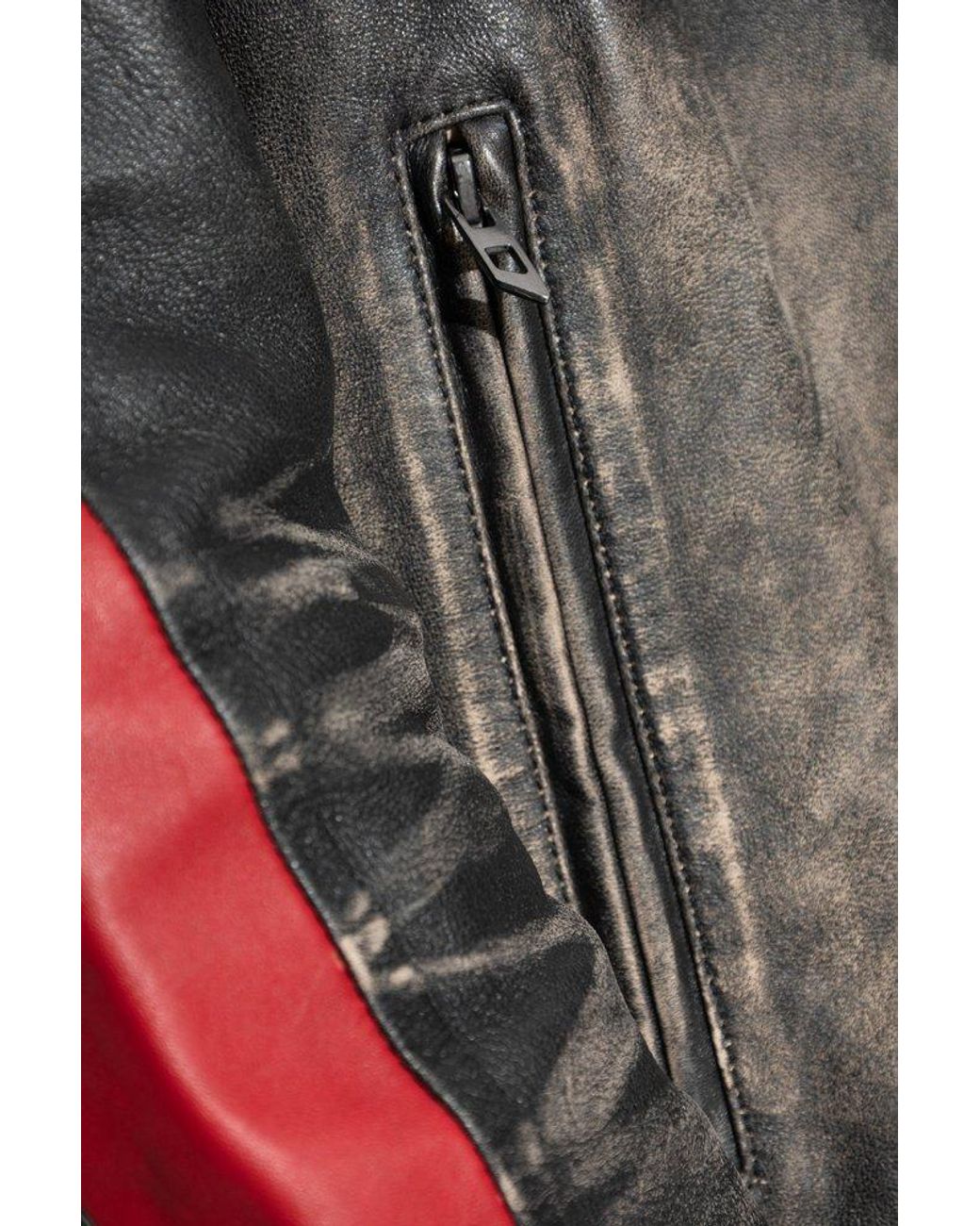 DIESEL Leather Jacket L-Renn in Gray for Men | Lyst DIESEL Leather Jacket L-Renn in Gray for Men | Lyst