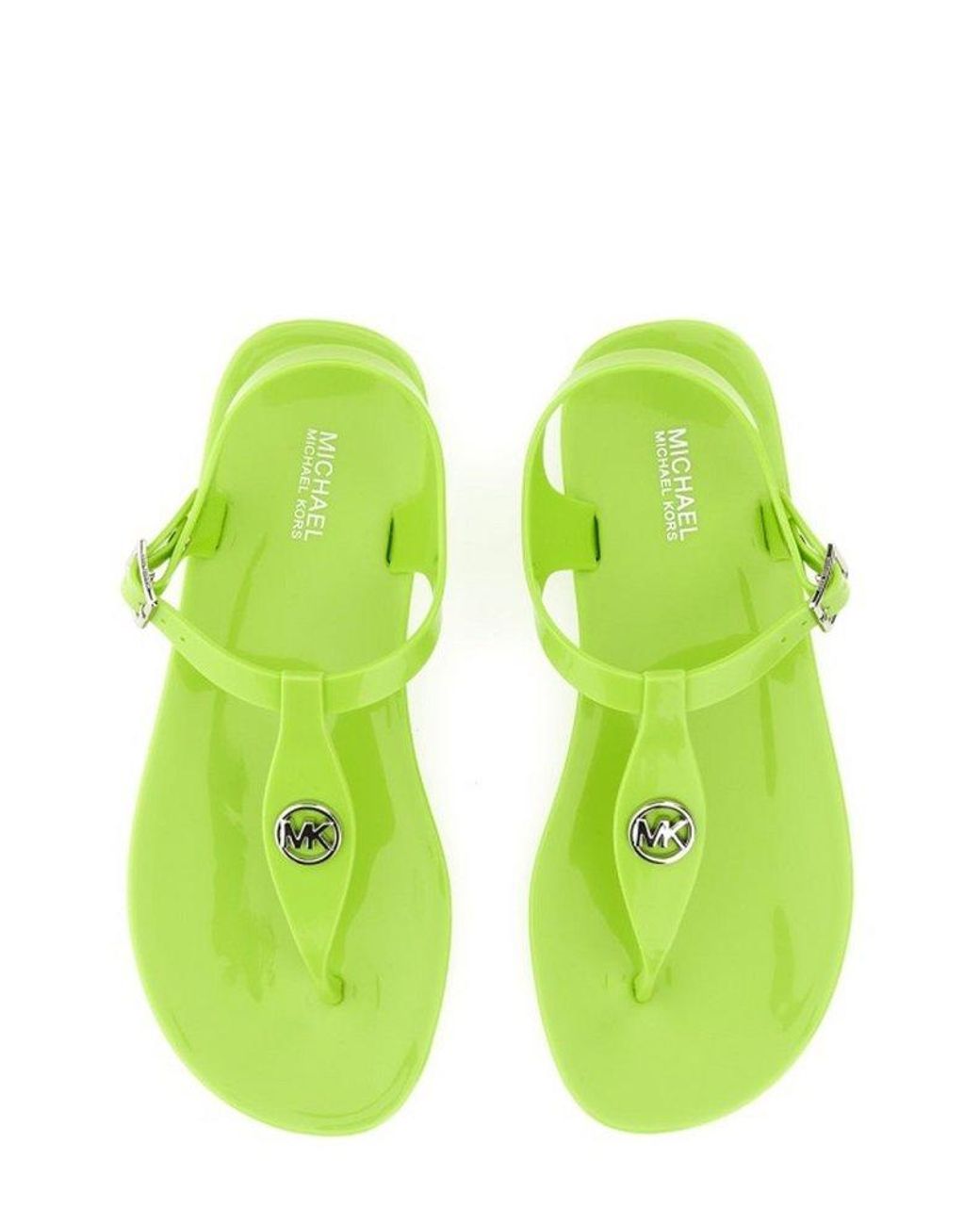 MICHAEL Michael Kors Mallory Jelly Thong Sandals in Green Lyst UK