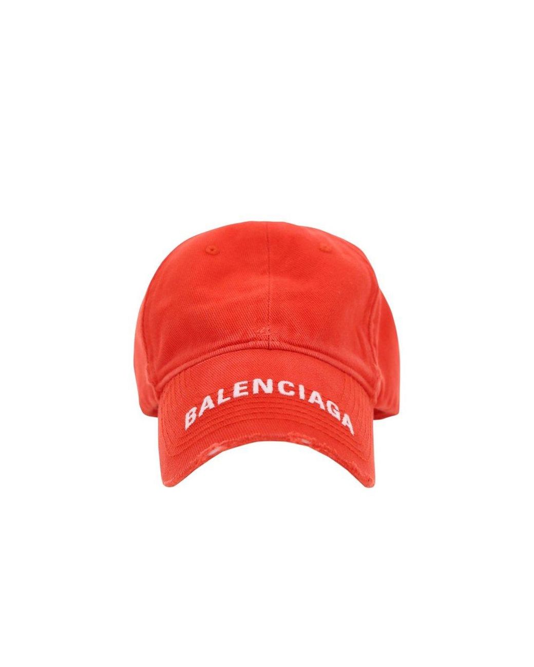 Logo Printed Distressed Baseball Cap 
