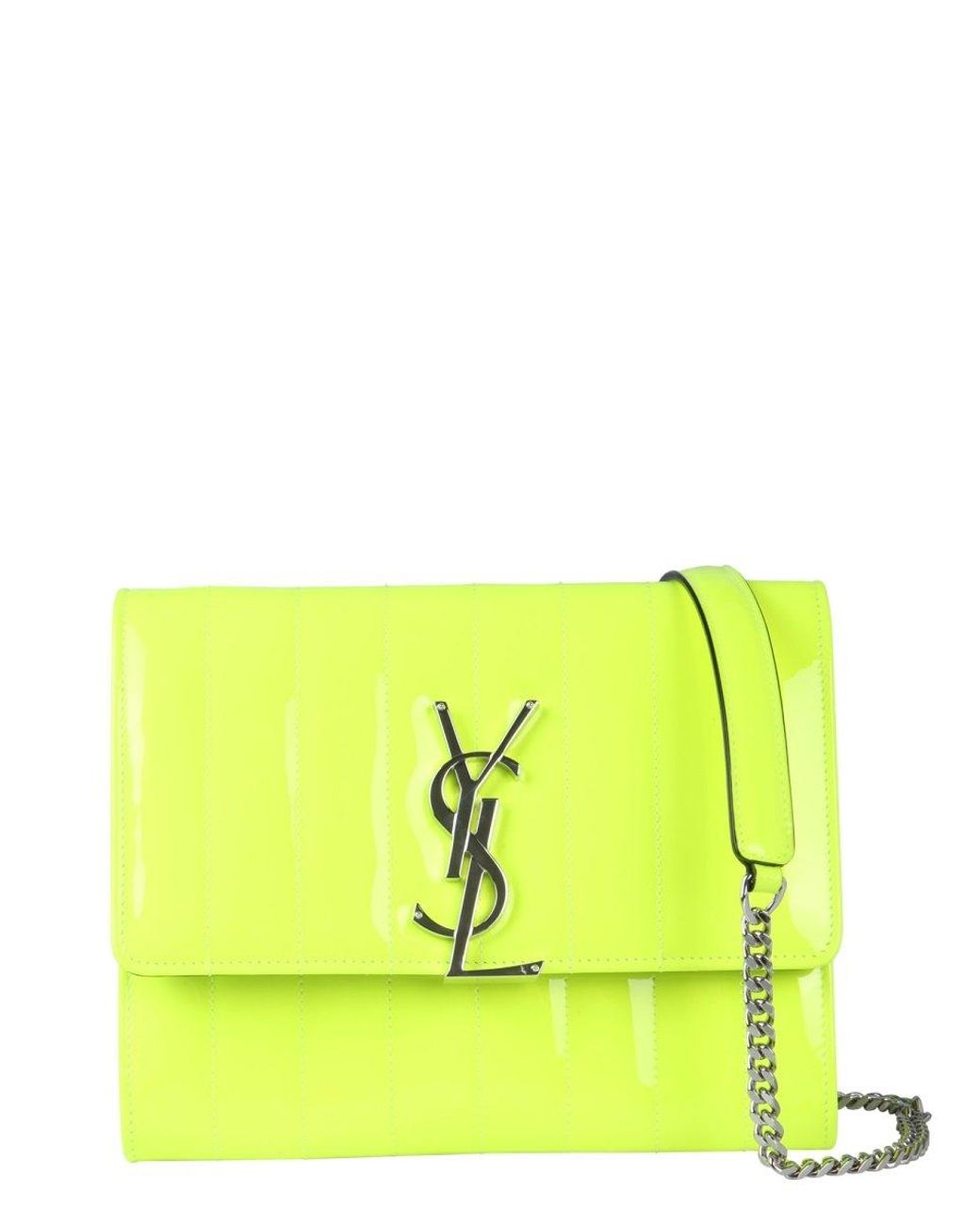 Saint Laurent Mini Vicky Leather Bag in Yellow Lyst