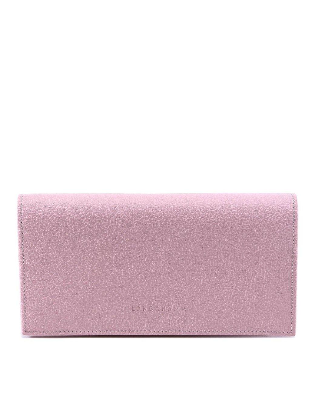 Longchamp Le Foulonné Continental Wallet in Purple | Lyst