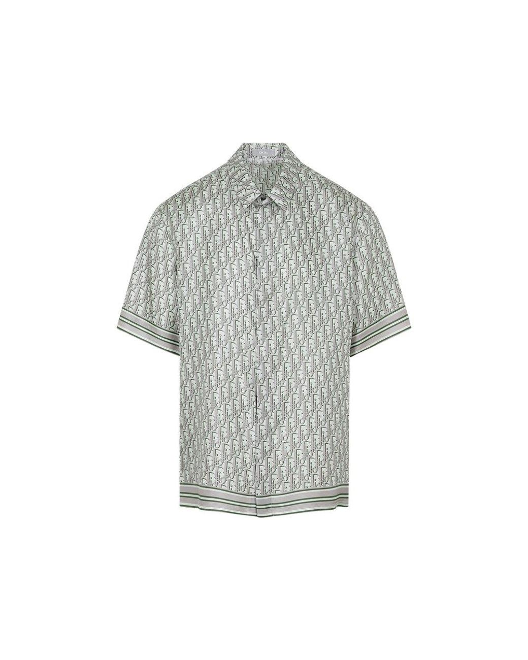 Dior Oblique Pixel Short-sleeve Shirt in Gray for Men | Lyst