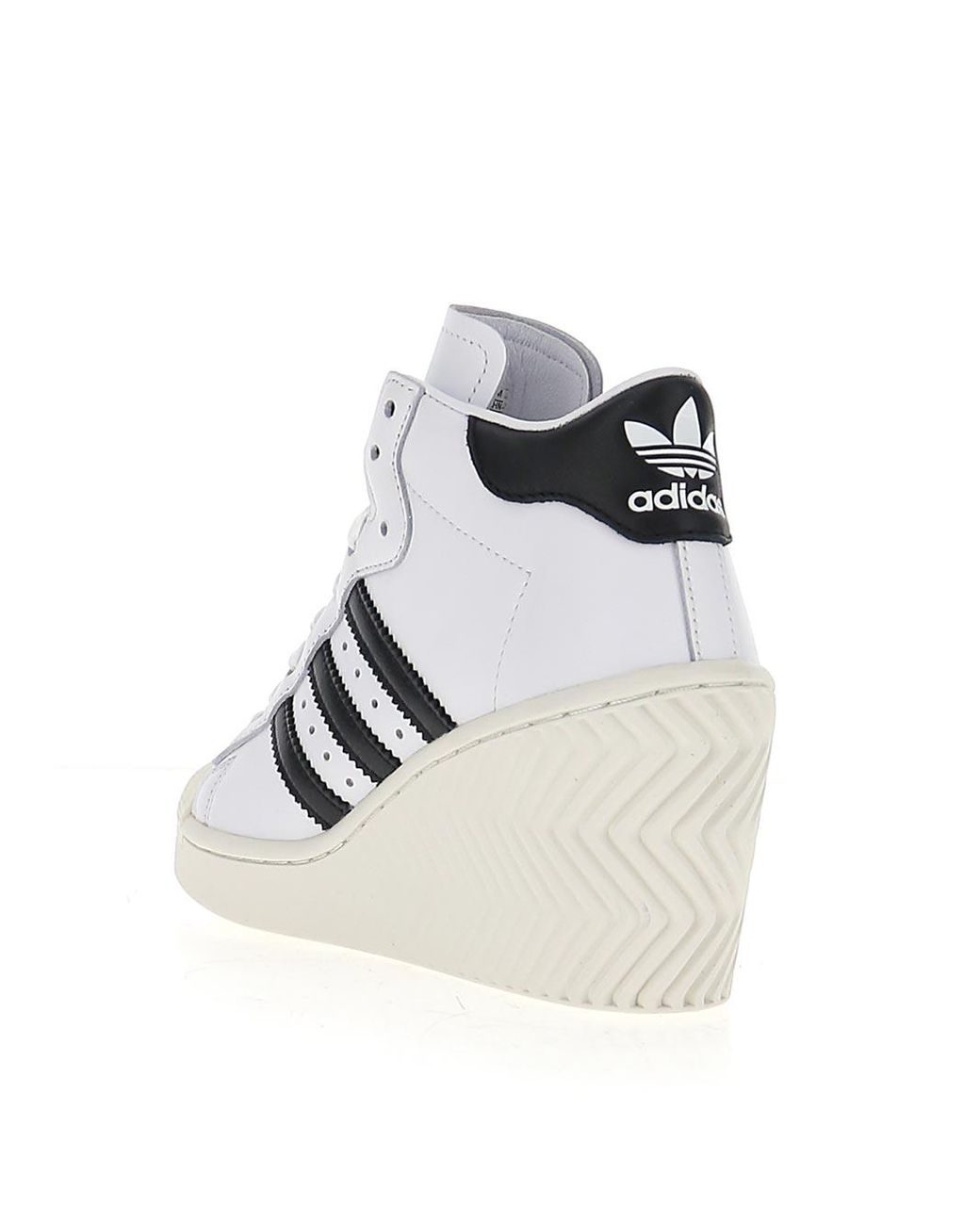 adidas Originals Leather Superstar Ellure Wedged Sneakers in White | Lyst