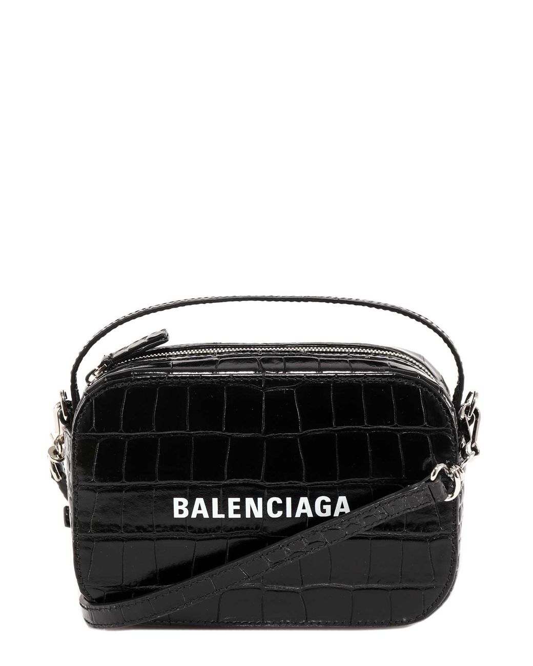 Balenciaga Leather Everyday Xs Embossed Camera Bag in Black - Lyst