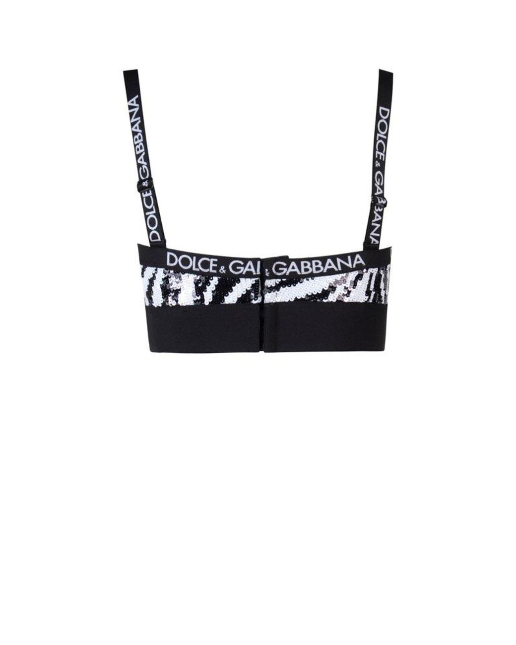 Dolce & Gabbana Sequin Embellished Logo-strap Bra | Lyst Dolce & Gabbana Sequin Embellished Logo-strap Bra | Lyst