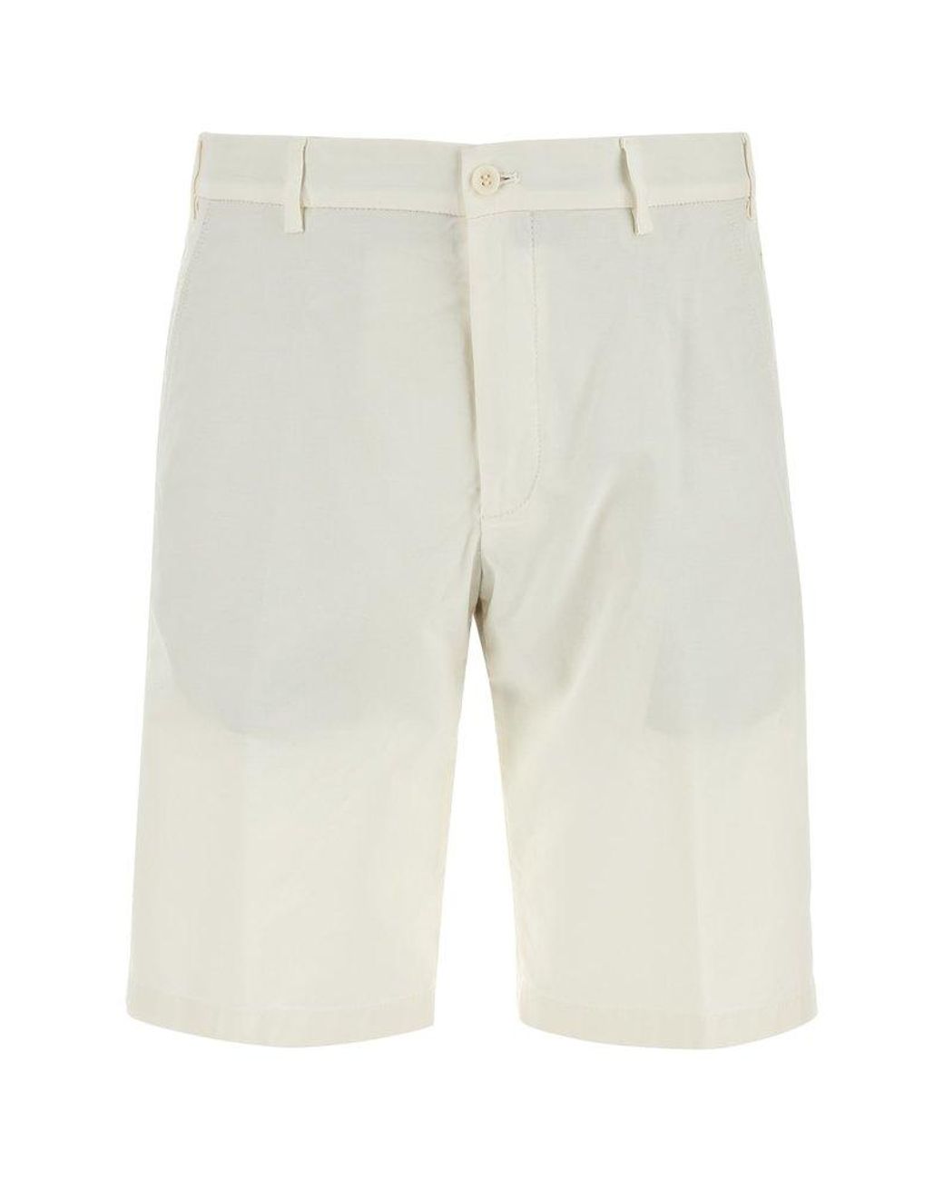 Loro Piana Deck Button Detailed Shorts in White for Men | Lyst