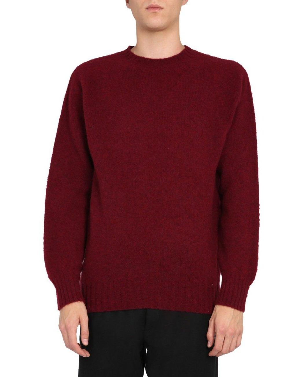 YMC Wool Crew Neck Sweater in Red for Men - Save 12% - Lyst