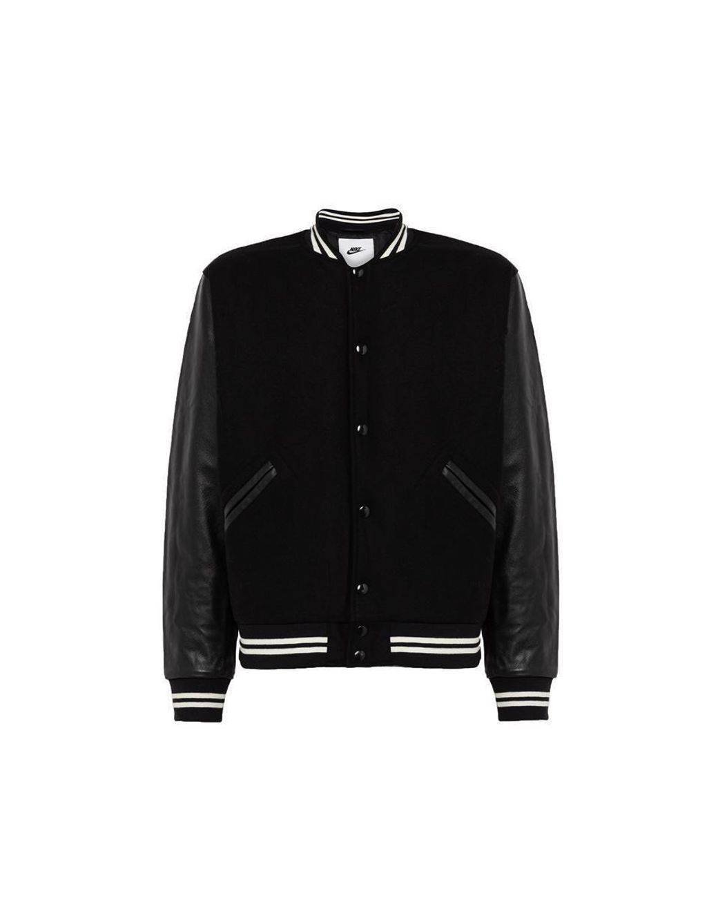 Nike Authentics Varsity Jacket Fd7845-010 in Black for Men | Lyst