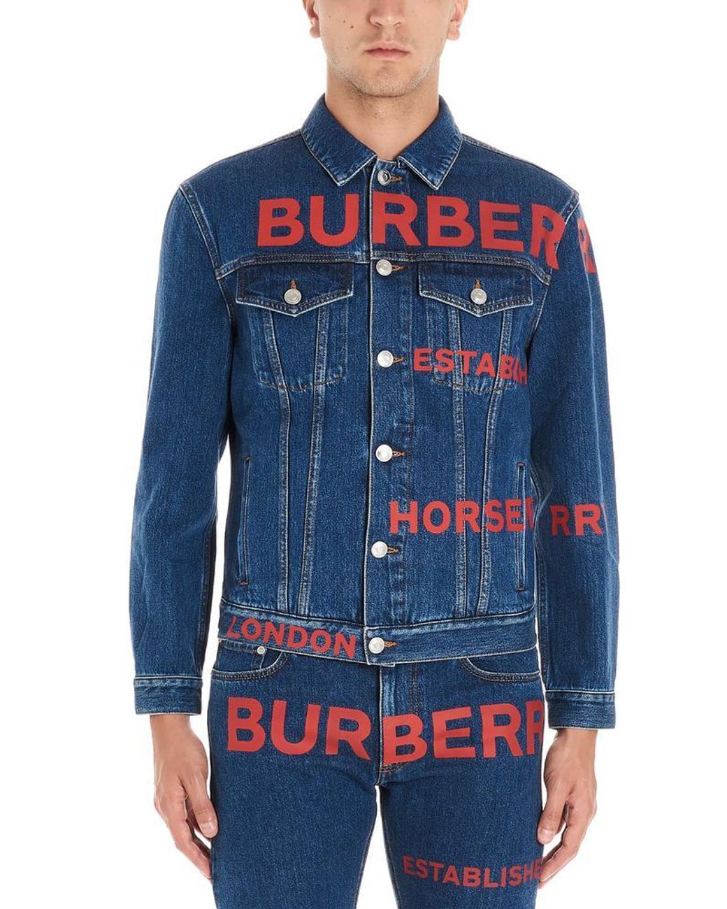 Burberry denim shop jacket mens