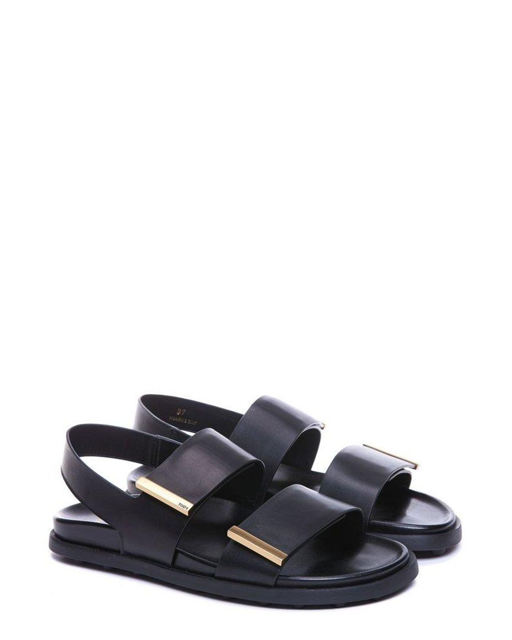 【送料&関税込】Tod's Logo Engraved Slip-on Sandals Tod's Logo Engraved Slip-On Sandals in White | Lyst