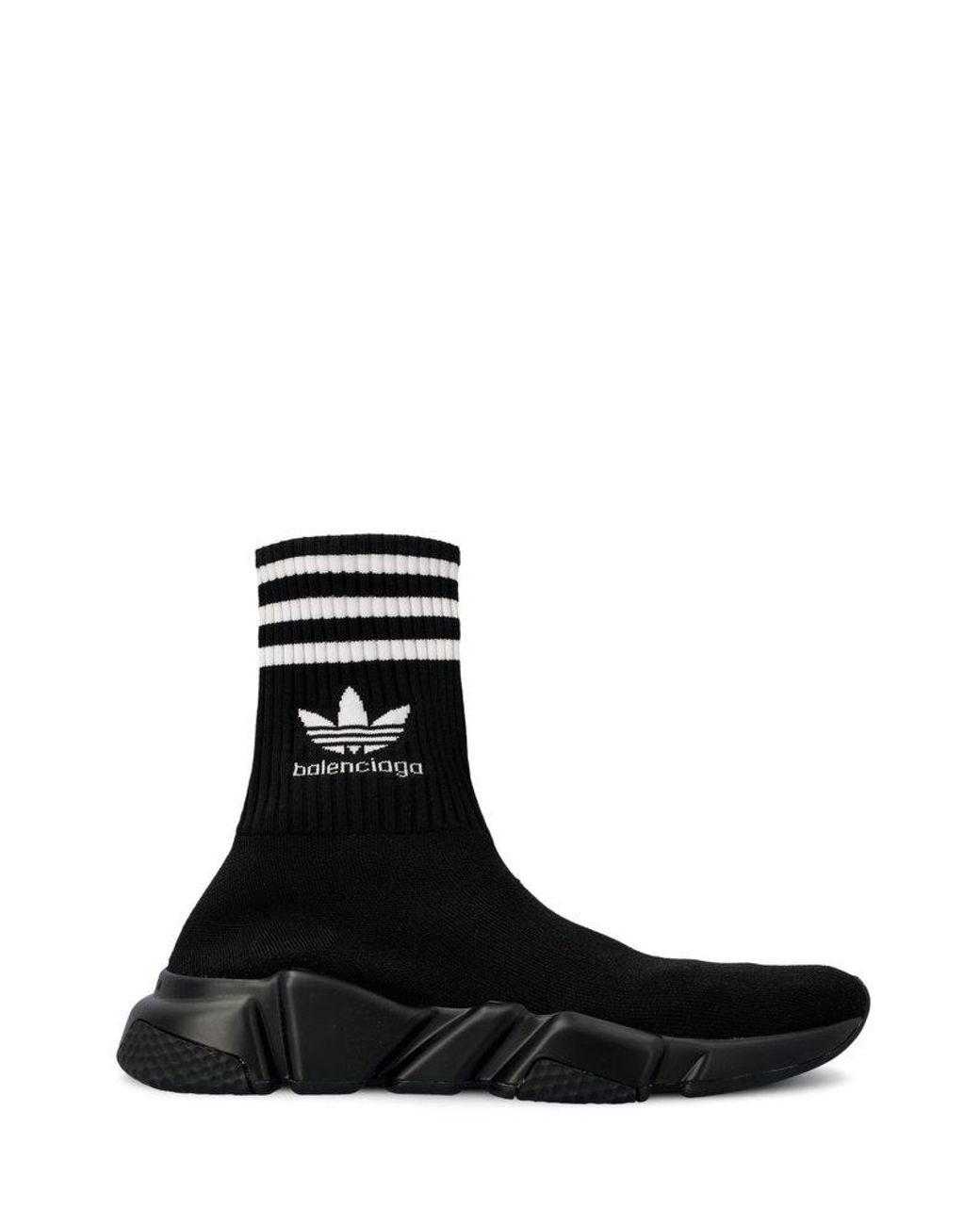 Balenciaga X Adidas Speed Knitted Sock Sneakers in Black | Lyst