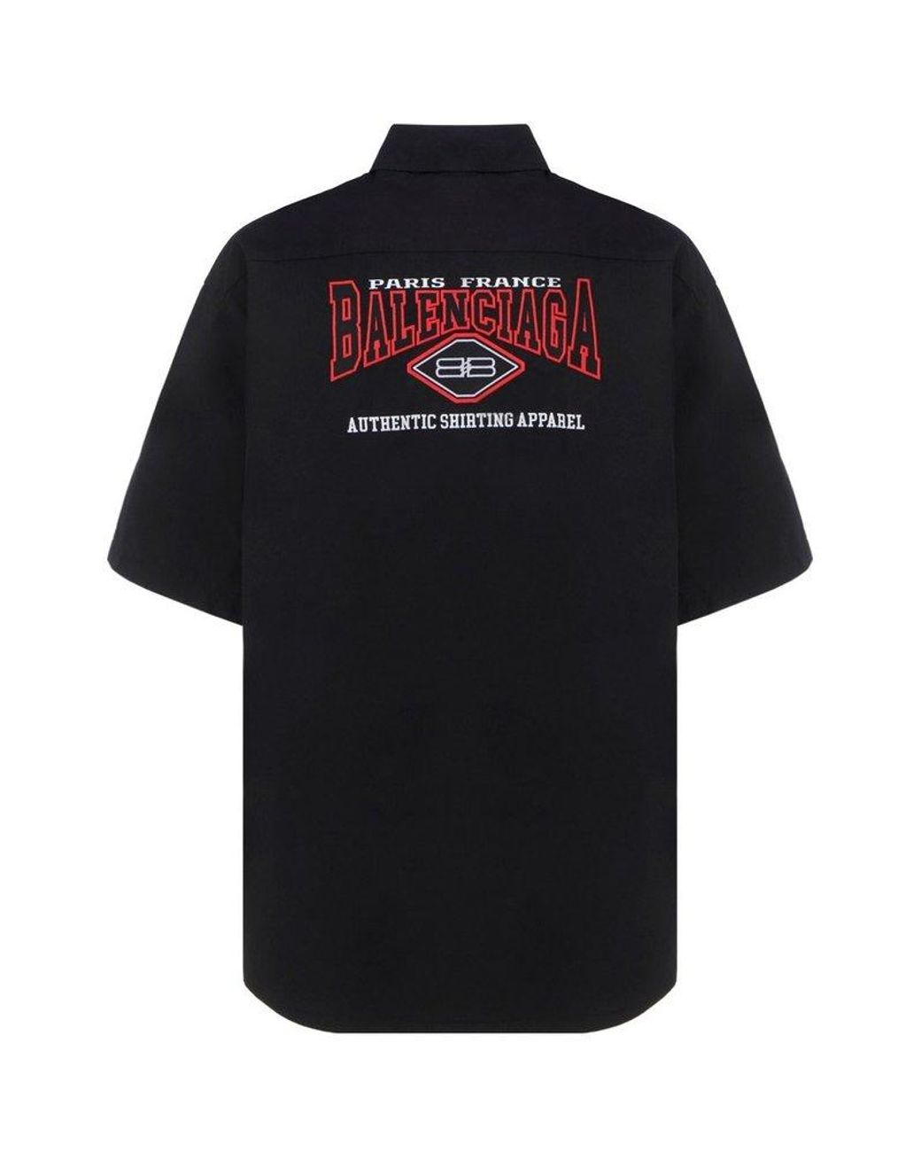 Balenciaga Men's Black Bb Icon Short-sleeved Shirt