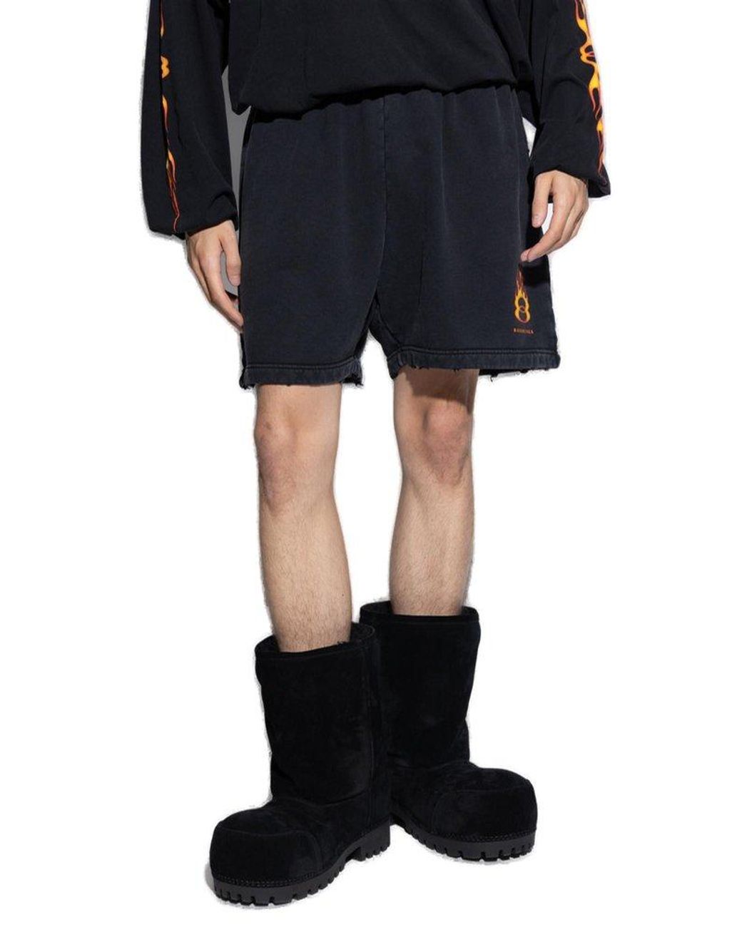 Balenciaga Burning Unity Bermuda Shorts in Blue for Men | Lyst Balenciaga Burning Unity Bermuda Shorts in Blue for Men | Lyst